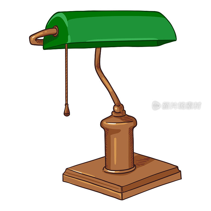 Vector Cartoon Illustration Library Lamp